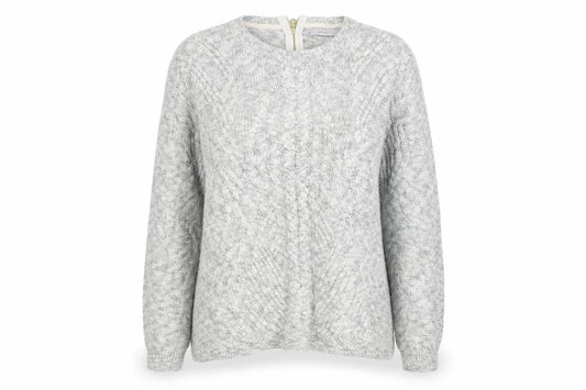 Front view of Per Una women’s white jumper, size UK 16