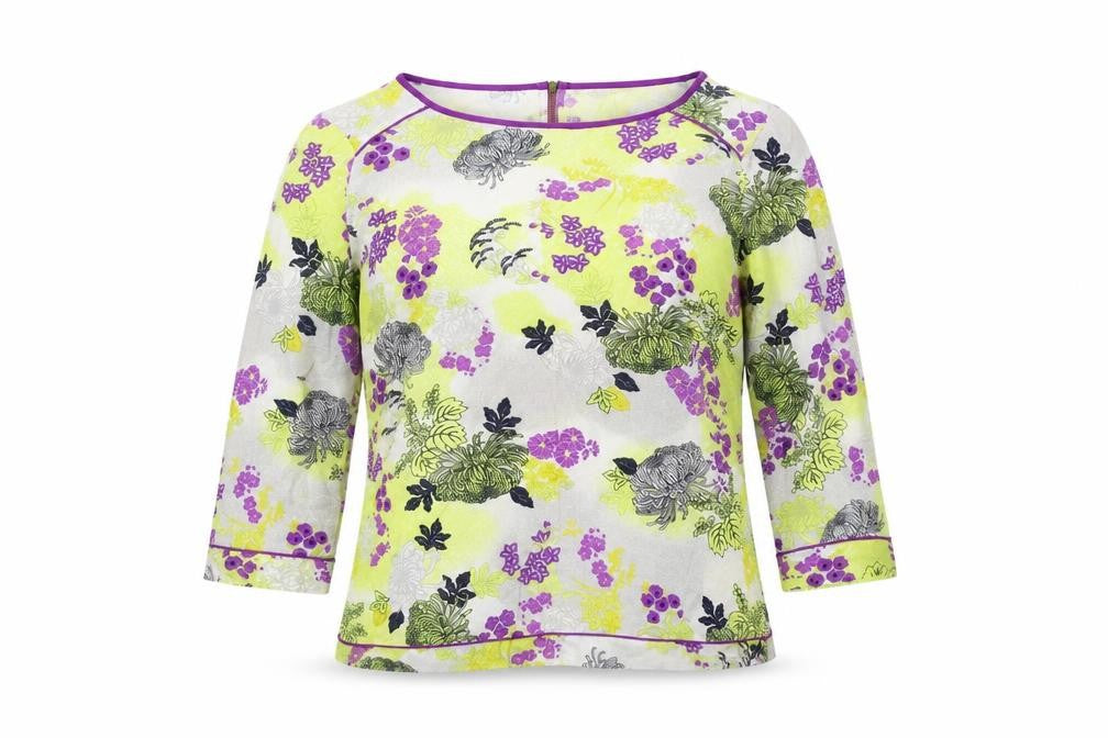 Marks & Spencer  Womens Yellow Floral  Basic Blouse Size M