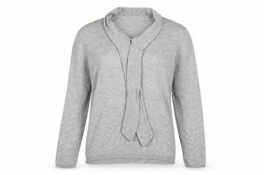 Front view of Damart women’s grey jumper, size UK 10