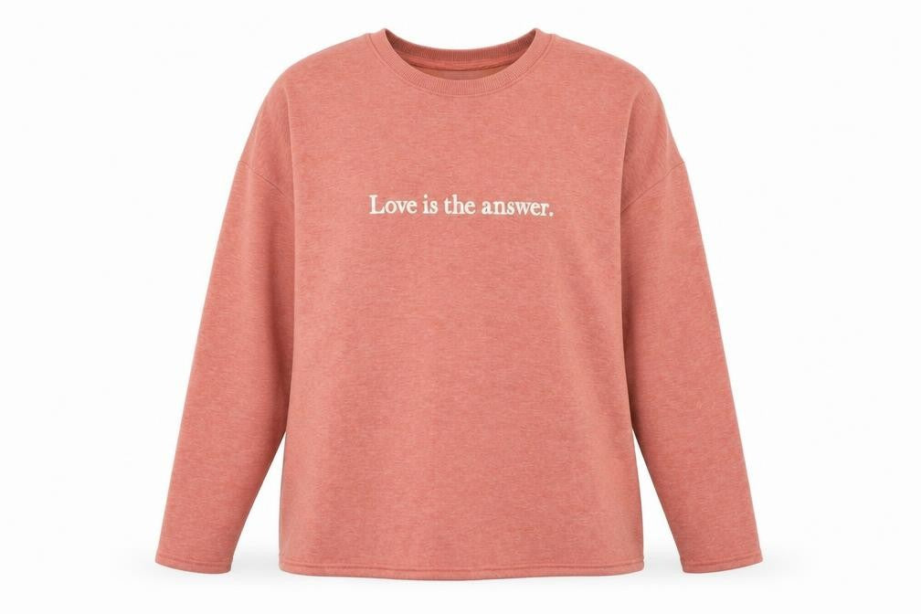 Papaya Womens Pink   Pullover Sweatshirt Size L  - love is the answer