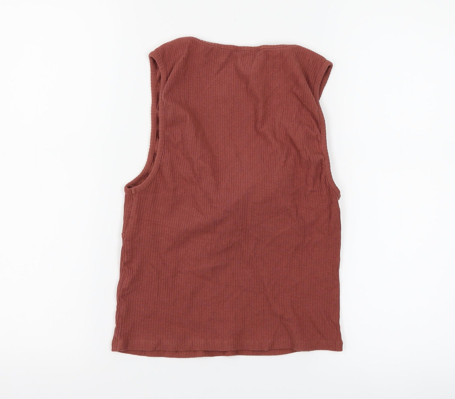 New Look Womens Brown   Cropped Tank Size 14  - tie front