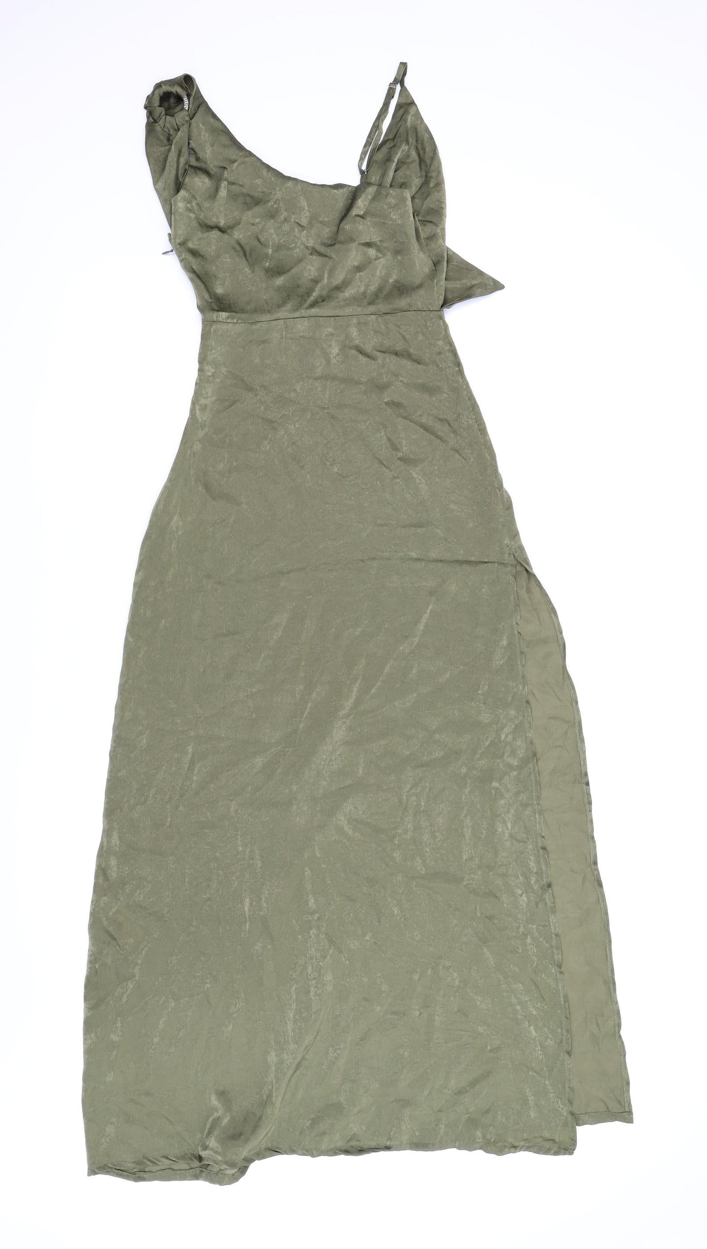 PRETTYLITTLETHING Womens Green   Slip Dress  Size 6