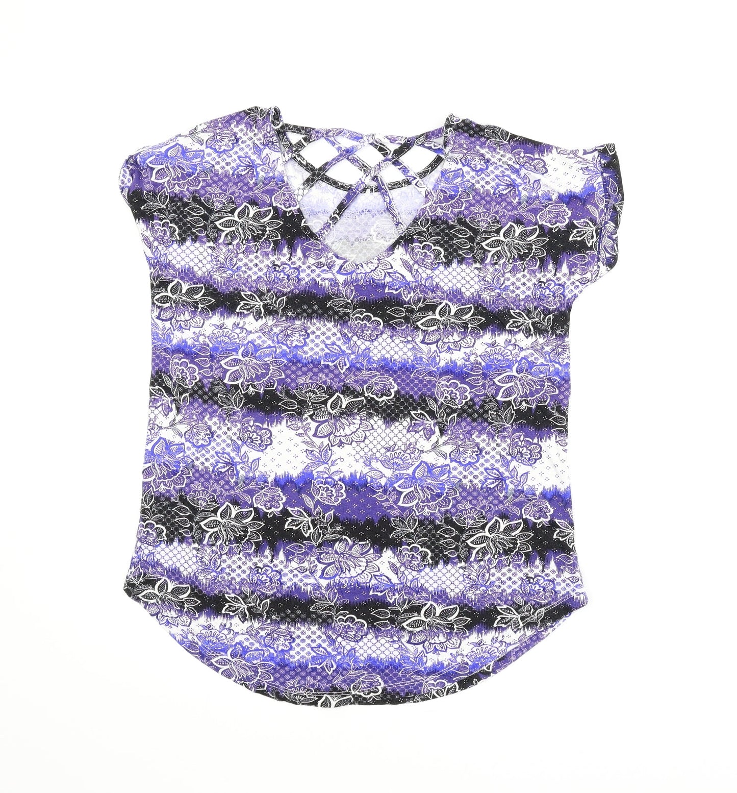 Peacocks Womens Blue Paisley  Basic Blouse Size 10