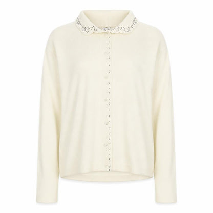 Draylon Womens Ivory   Cardigan Jumper Size M