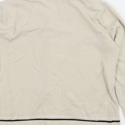 Brand and care label for Berkertex women’s beige cardigan jumper, size UK 14