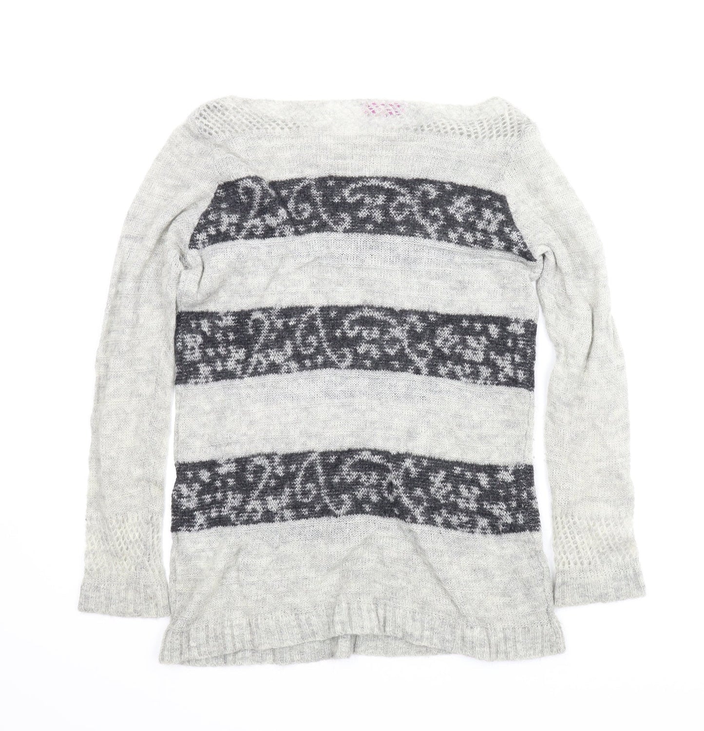 M&S Womens Grey Paisley  Pullover Jumper Size M