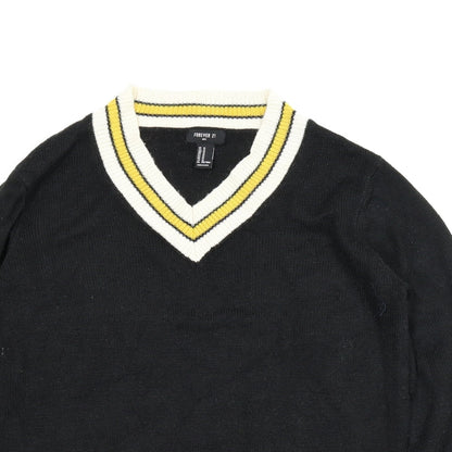 Preloved Forever21 Mens Black   Pullover Jumper Size M - Detail