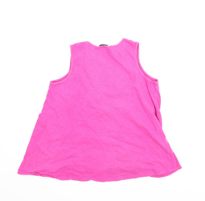 Back view of George girls’ pink basic blouse, size 13-14, years