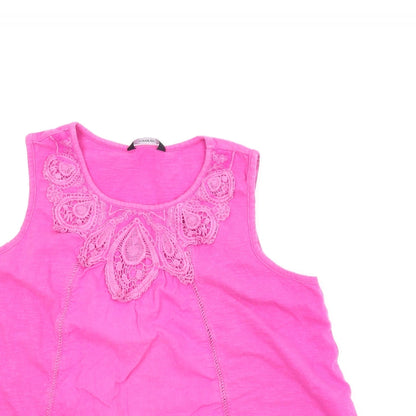 Close-up detail of George girls’ pink basic blouse, size 13-14, years