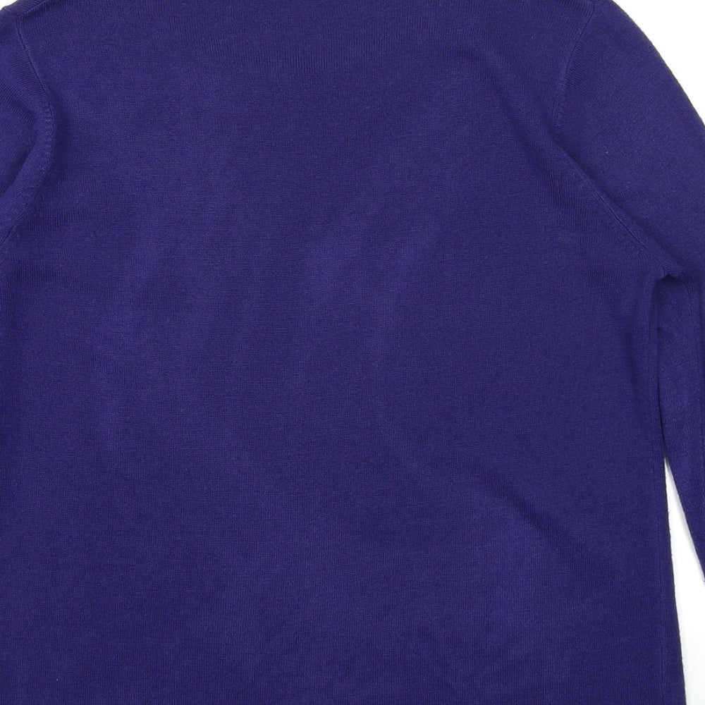 Classic Womens Blue  Knit Pullover Jumper Size 14