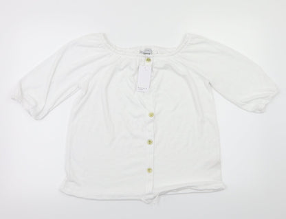 Additional front view of Papaya women’s white basic t-shirt, size UK 10