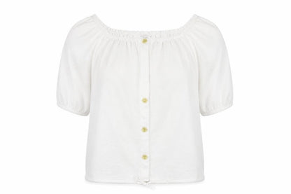 Front view of Papaya women’s white basic t-shirt, size UK 10