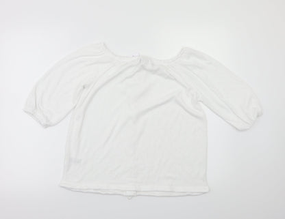 Back view of Papaya women’s white basic t-shirt, size UK 10