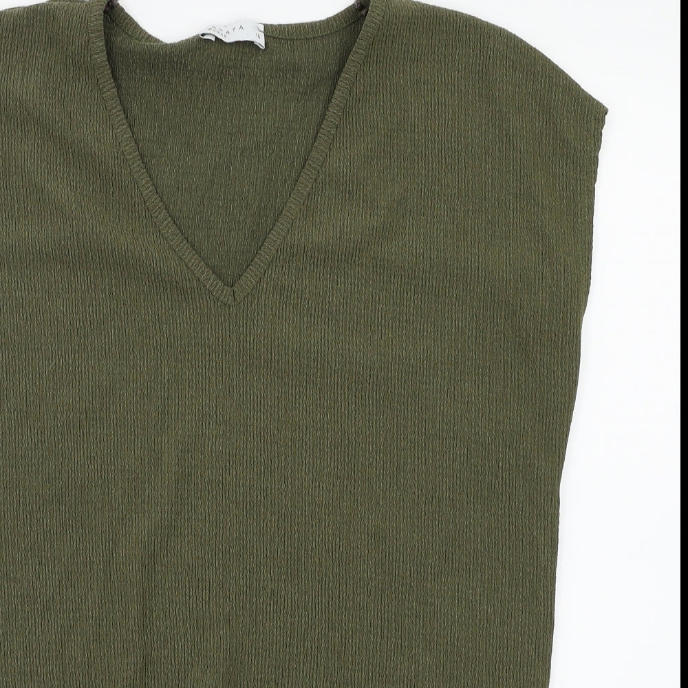 Papaya Womens Green   Basic Polo Size 10