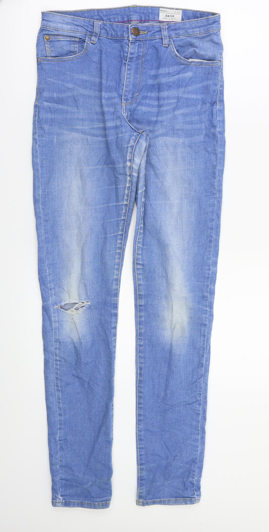 Skye Womens Blue   Skinny Jeans Size L L31 in
