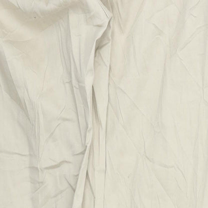 Brand and care label for Flame women’s beige trousers, size UK 16, 28-inch leg