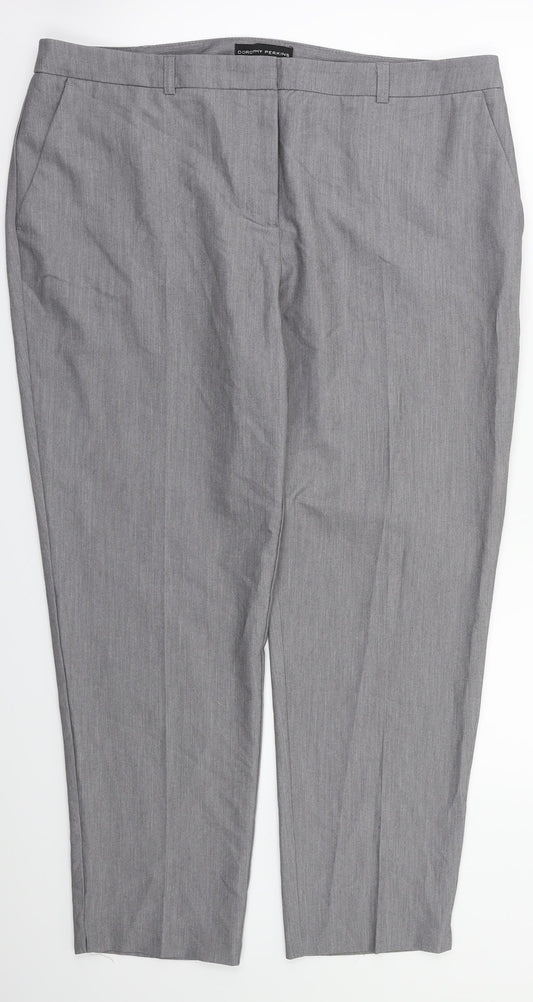 Dorothy Perkins Womens Grey   Trousers  Size 12 L27 in