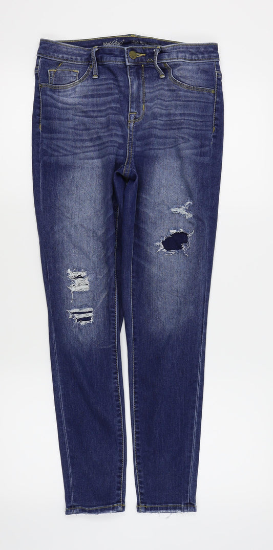 Denim Womens Blue   Skinny Jeans Size 6 L26 in - ripped jeans