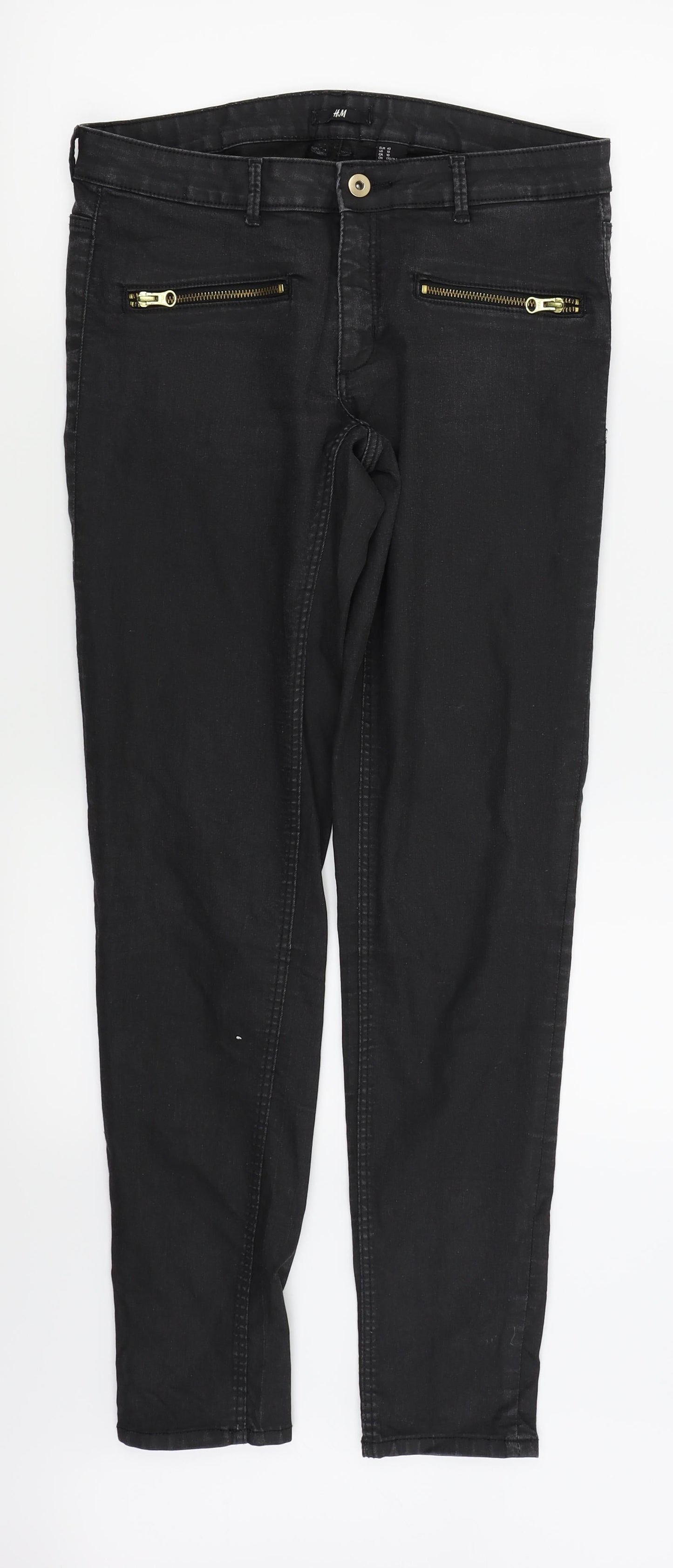 H&M Womens Black   Skinny Jeans Size 10 L28 in