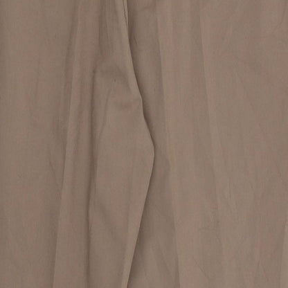 Brand and care label for ADEK women’s brown trousers, size UK 18, 24-inch leg