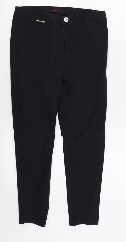 Additional front view of Freesia women’s black trousers, size S, 23-inch leg