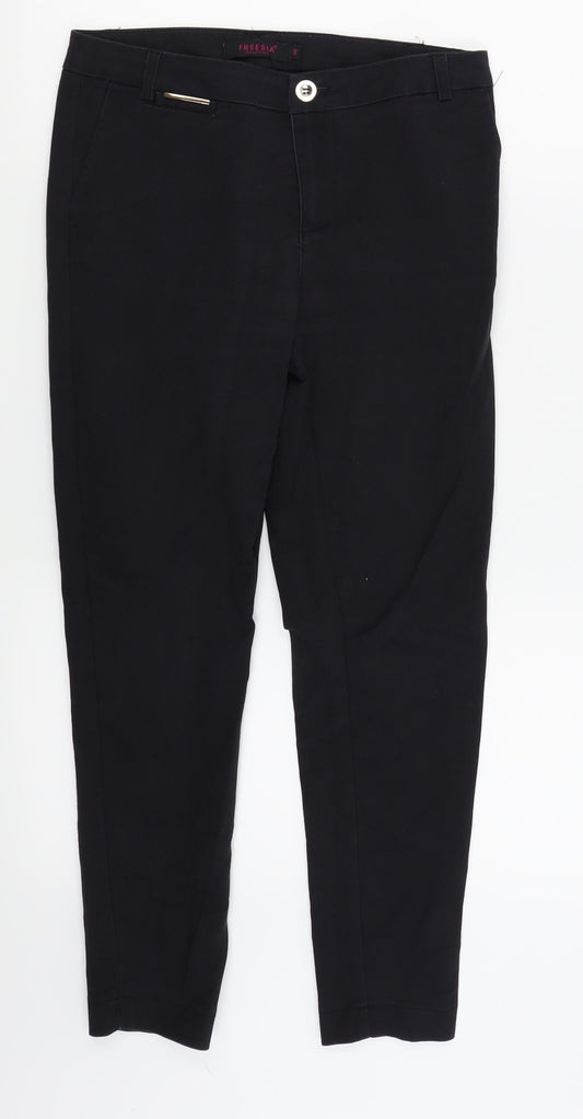 Freesia Womens Black   Trousers  Size S L23 in