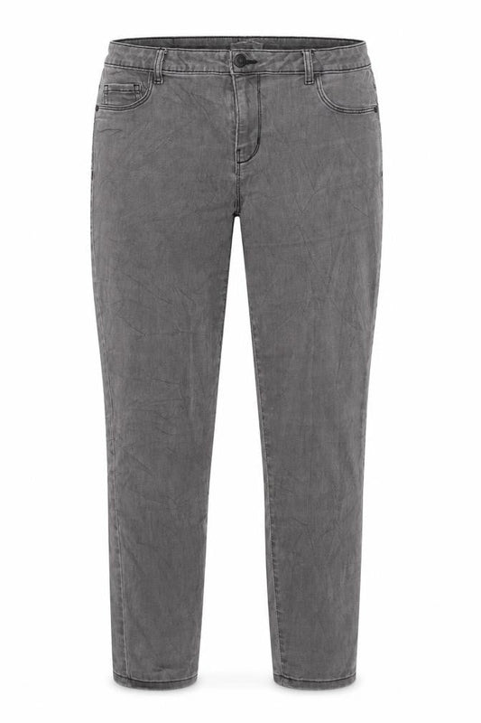 Front view of Jaqueline deYong women’s grey skinny jeans, size UK 30, in, 28-inch leg