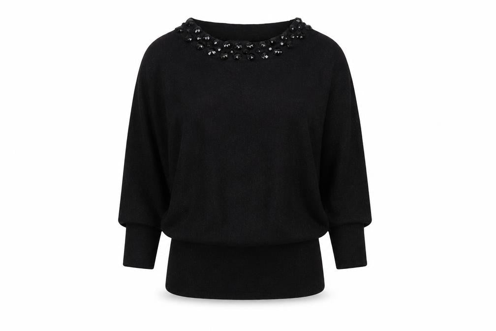 Wallis Womens Black   Pullover Jumper Size S  - cold shoudler
