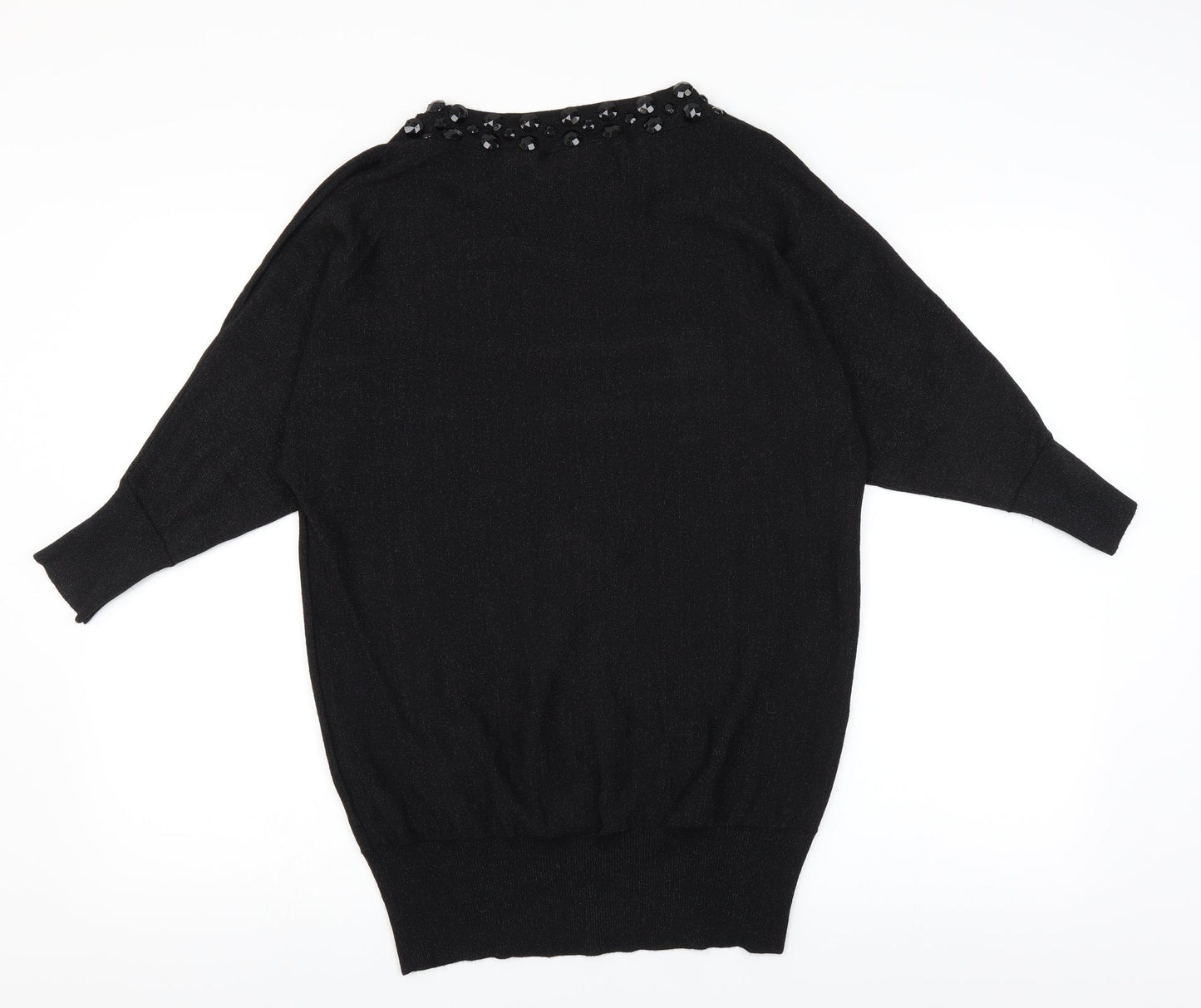 Wallis Womens Black   Pullover Jumper Size S  - cold shoudler