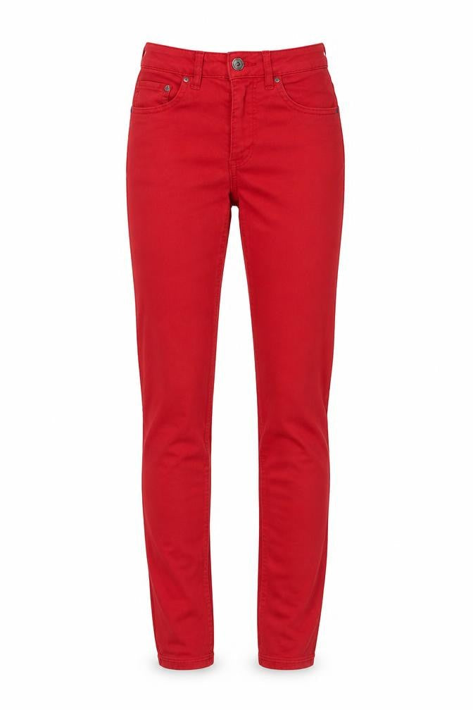 H&M Womens Red  Denim Skinny Jeans Size 27 in L30 in - skinny high rise