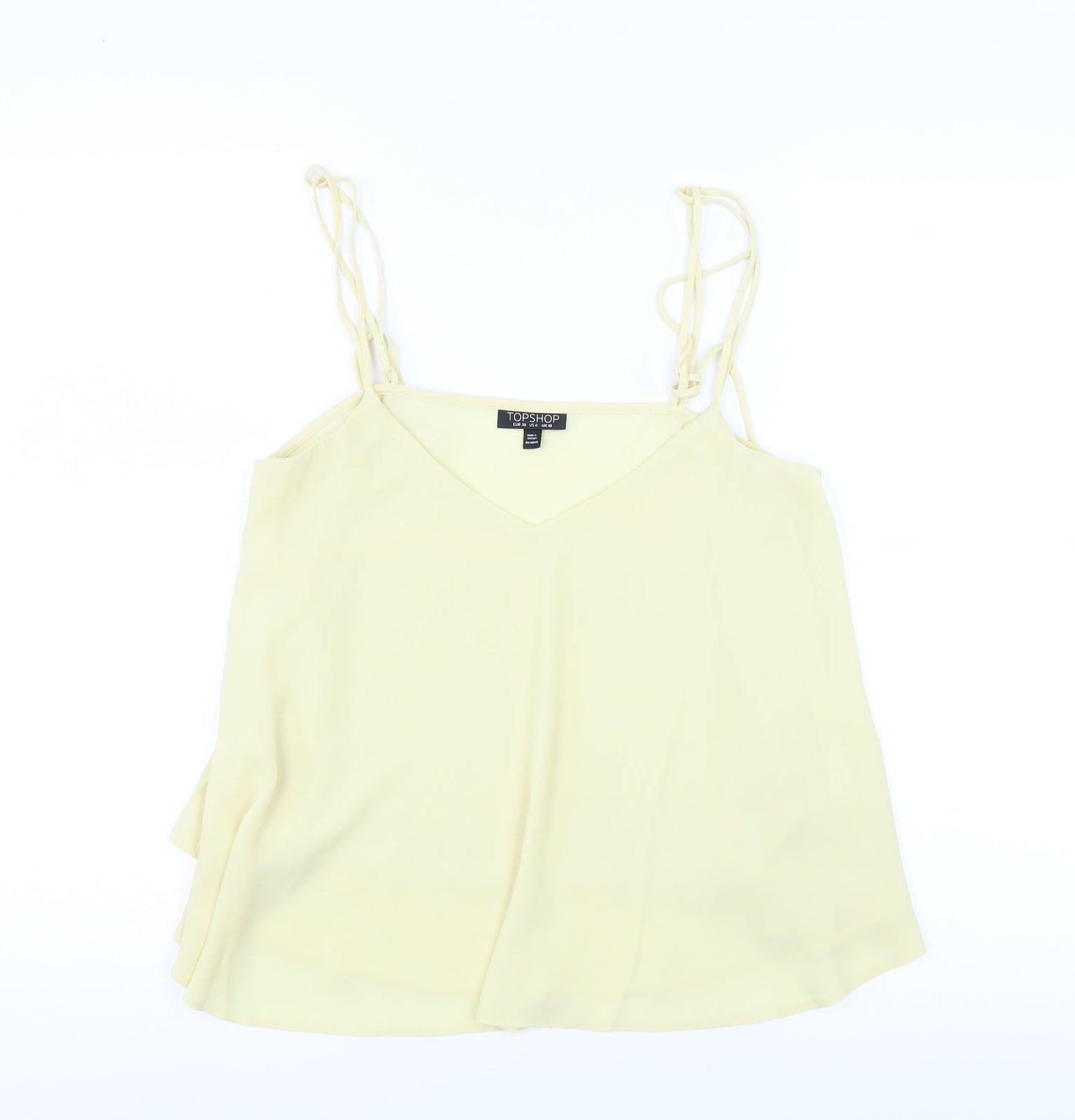 Topshop Womens Yellow   Camisole Blouse Size 10