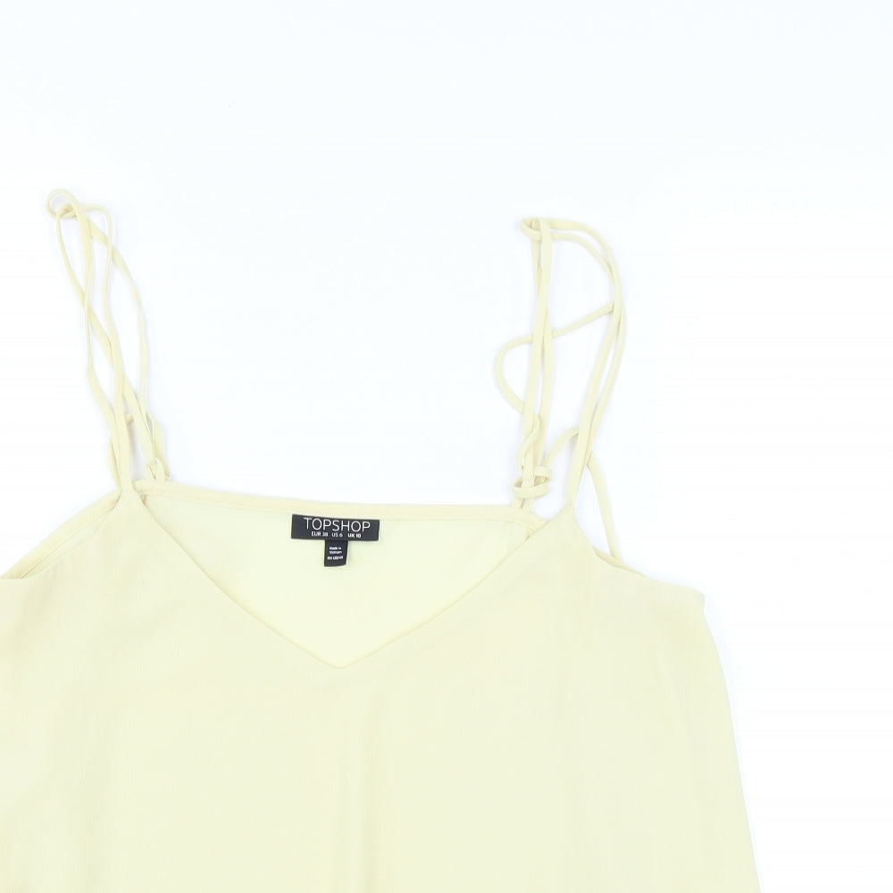 Topshop Womens Yellow   Camisole Blouse Size 10
