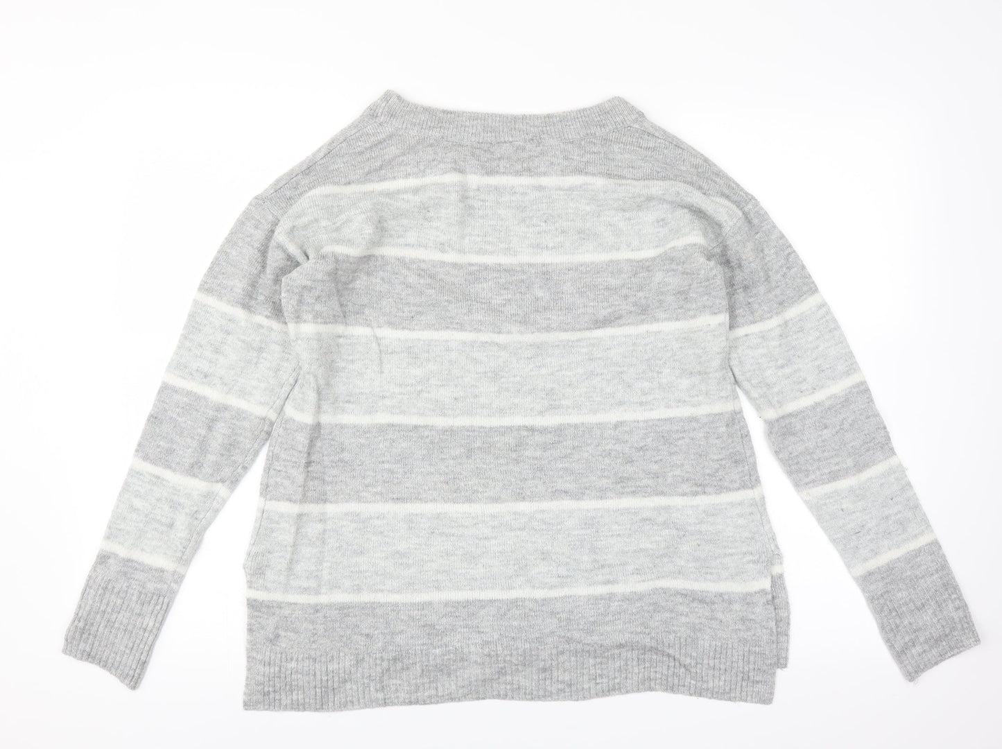 Gap Womens Grey Striped  Pullover Jumper Size M