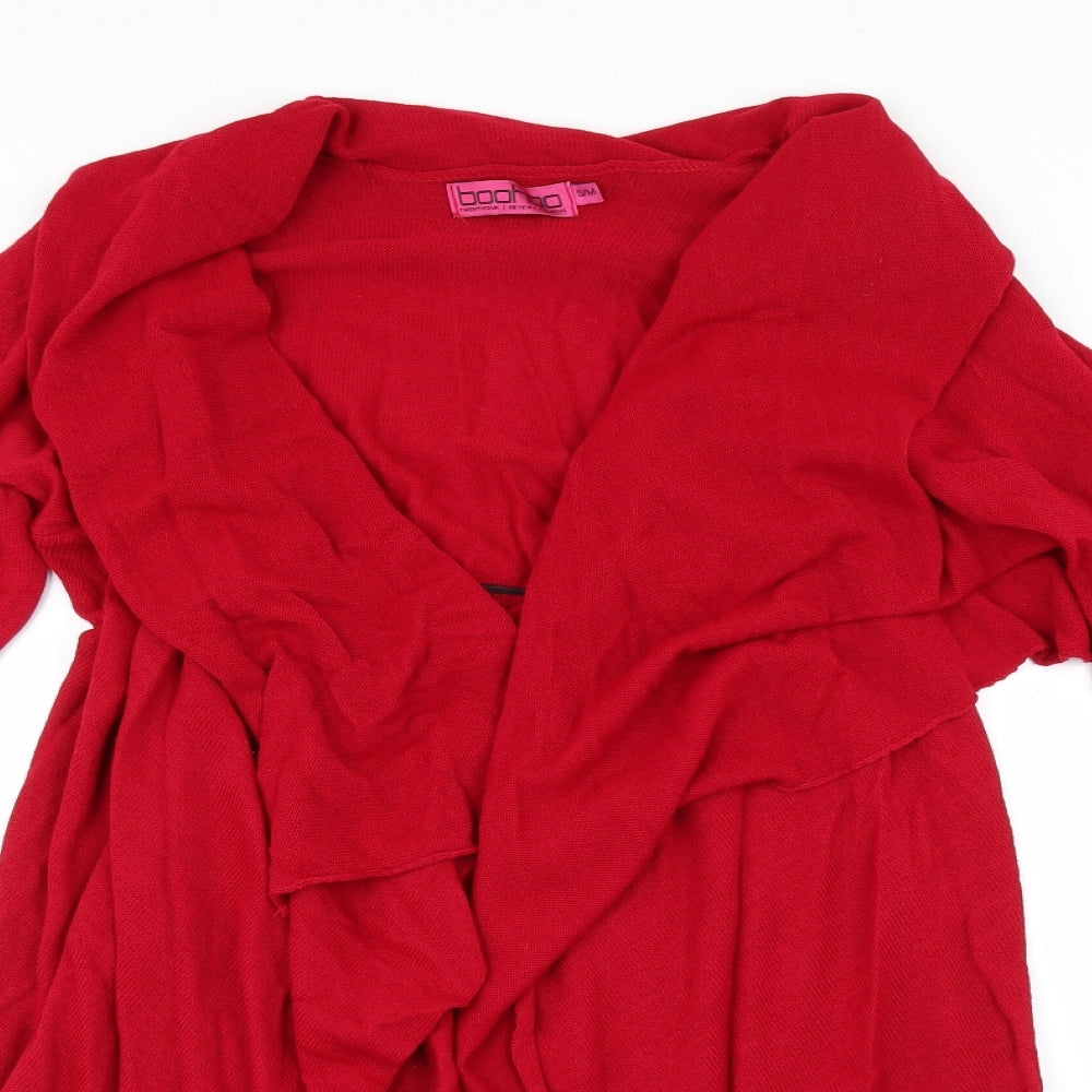 Boohoo Womens Red   Cardigan Jumper Size M