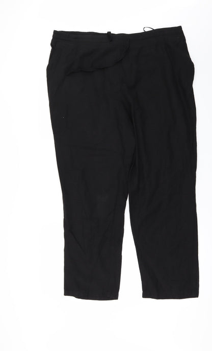 Additional front view of Capsual women’s black trousers, size UK 20, 28-inch leg