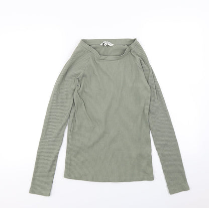 Additional front view of Brave Soul women’s green knit jumper, size M
