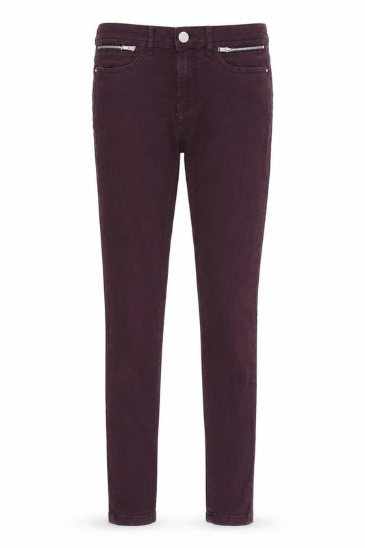 F&F Womens Purple Animal Print Denim Skinny Jeans Size 6 L28 in