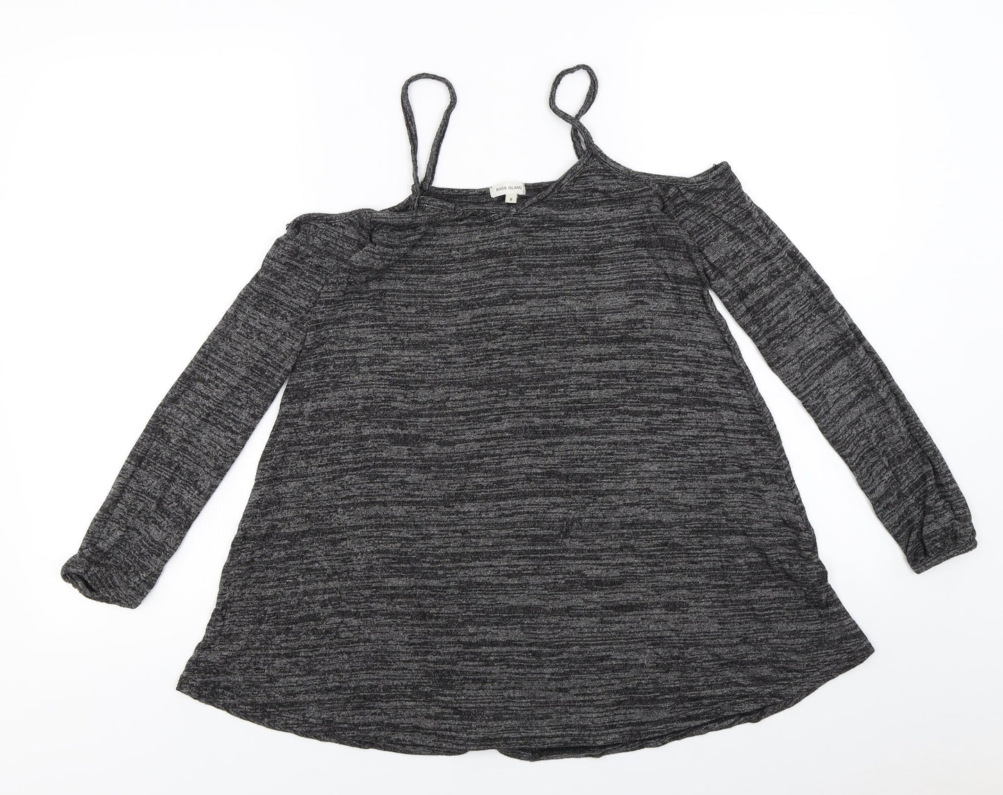 River Island Womens Grey  Knit Pullover Jumper Size 8