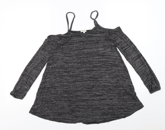 River Island Womens Grey  Knit Pullover Jumper Size 8