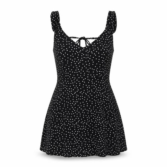 Preworn Womens Black Polka Dot Chiffon Camisole Blouse Size M