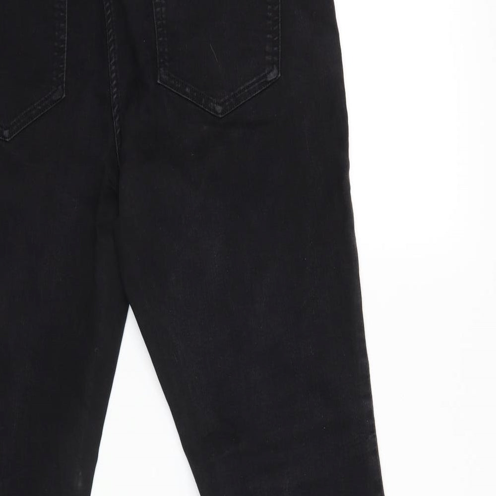 Preworn Womens Black  Denim Bootcut Jeans Size 14 L25 in