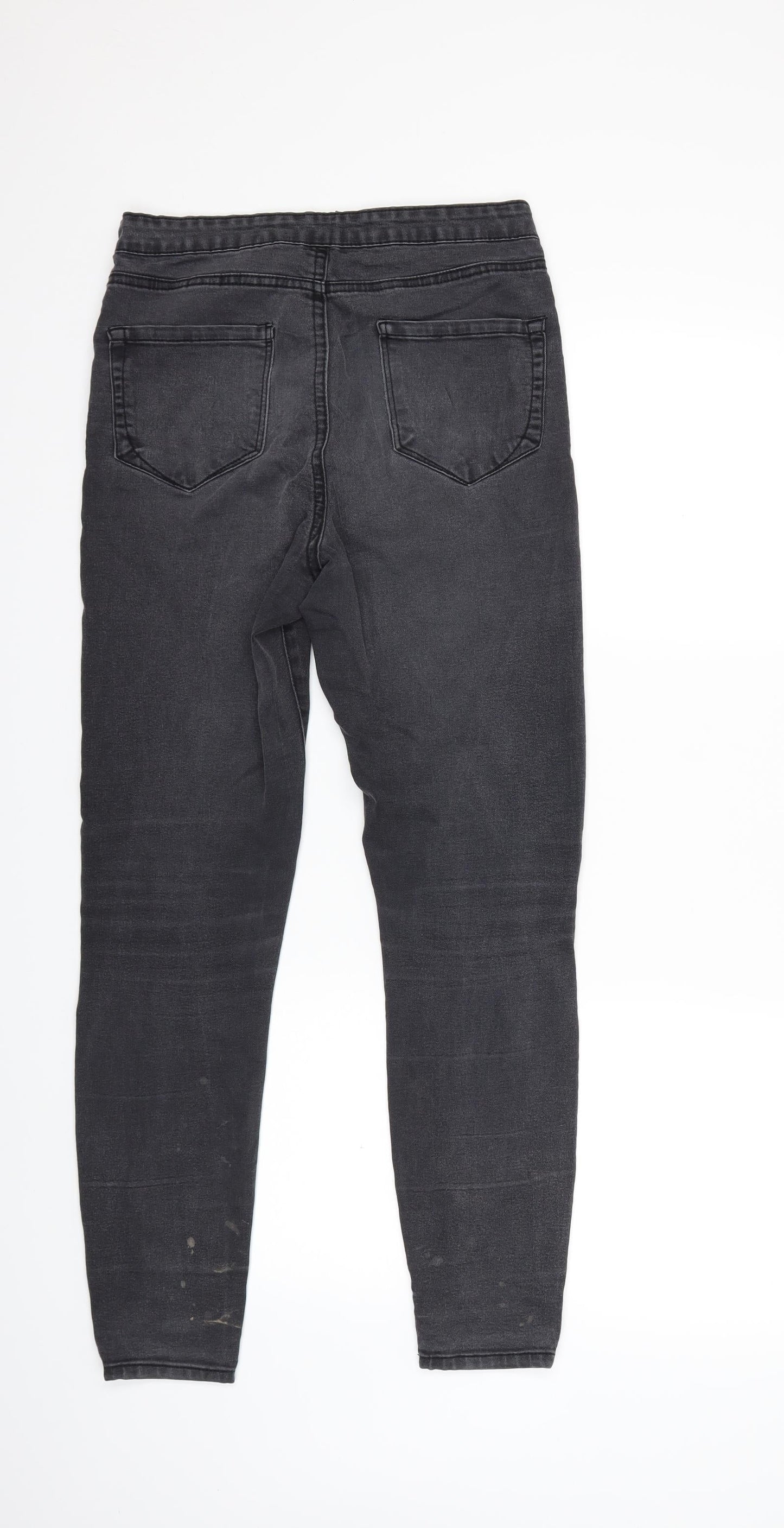 Denim & Co. Womens Grey  Denim Skinny Jeans Size 12 L26 in