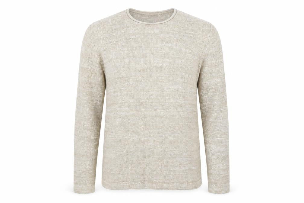 TU Mens Beige  Knit Pullover Jumper Size L