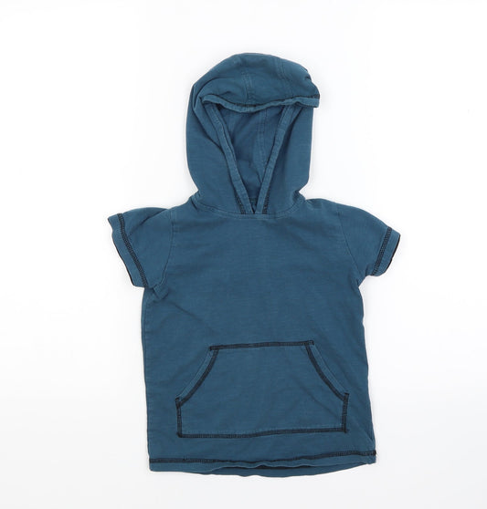 Matalan Boys Blue  Jacquard Pullover Hoodie Size 5 Years