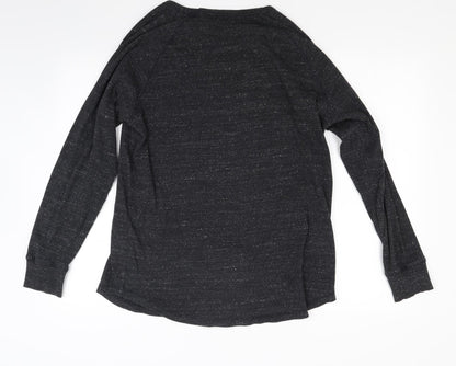 Back view of Loom women’s grey knit jumper, size M