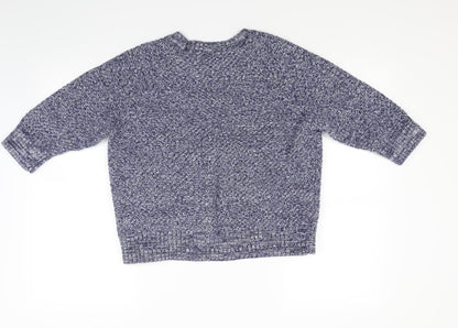 Back view of Tu women’s blue knit jumper, size UK 14