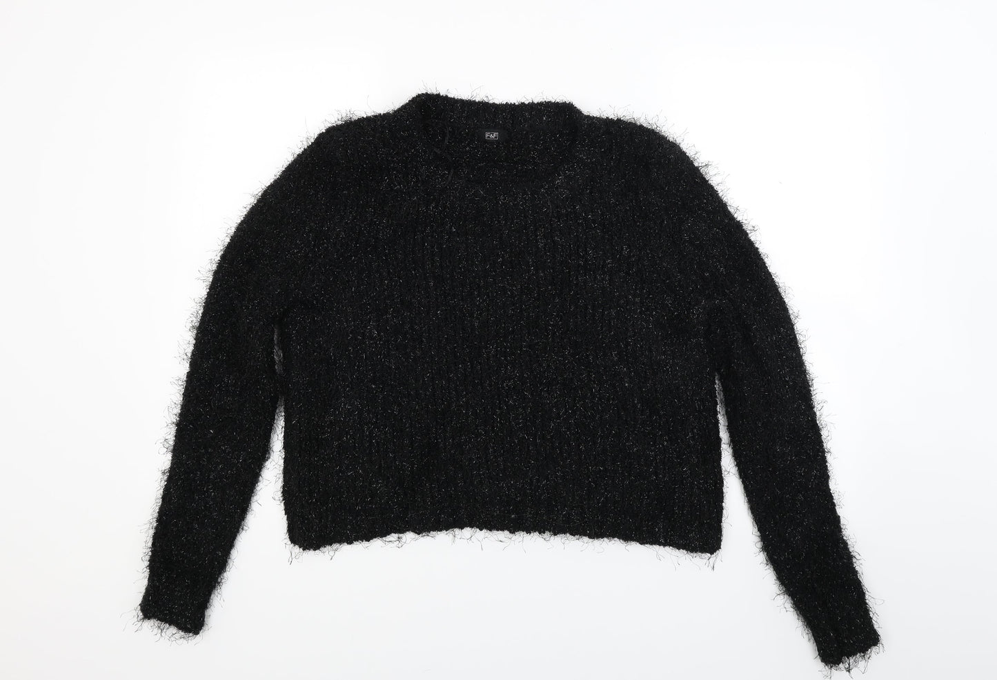 F&F Womens Black   Pullover Jumper Size 10
