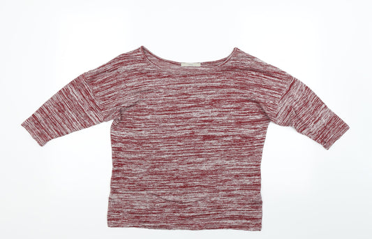 George Womens Red Striped Knit Pullover Jumper Size 10