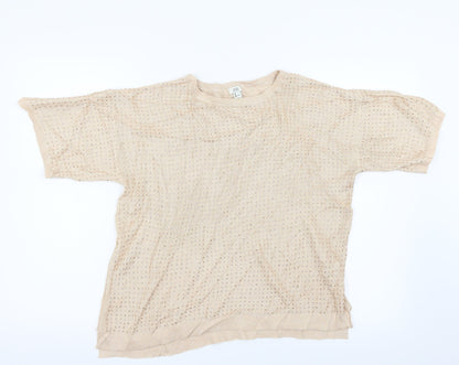 Additional front view of River Island women’s pink jumper, size UK 14