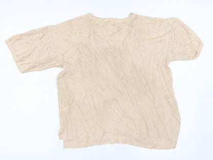 Back view of River Island women’s pink jumper, size UK 14